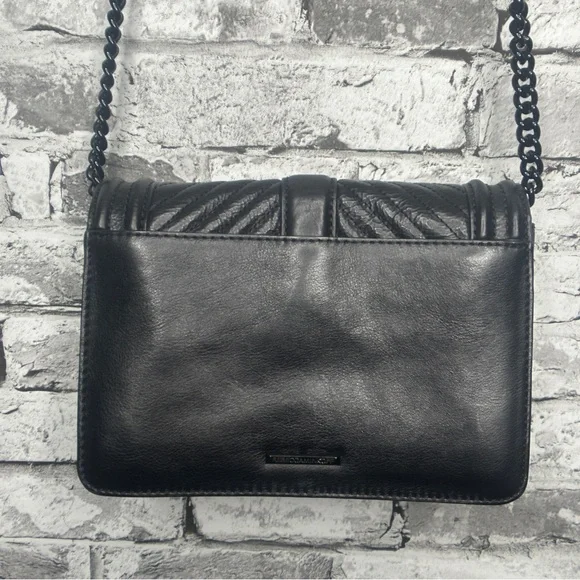 EUC Rebecca Minkoff Black Chevron Crossbody Bag